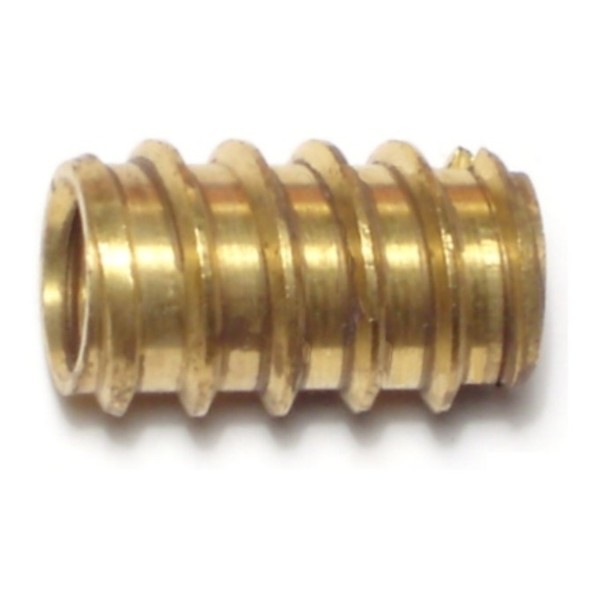 Midwest Fastener Knife Thread Insert, 3/8"-16 Int Thrd Sz, 1 in L, Brass, 10 PK 66367